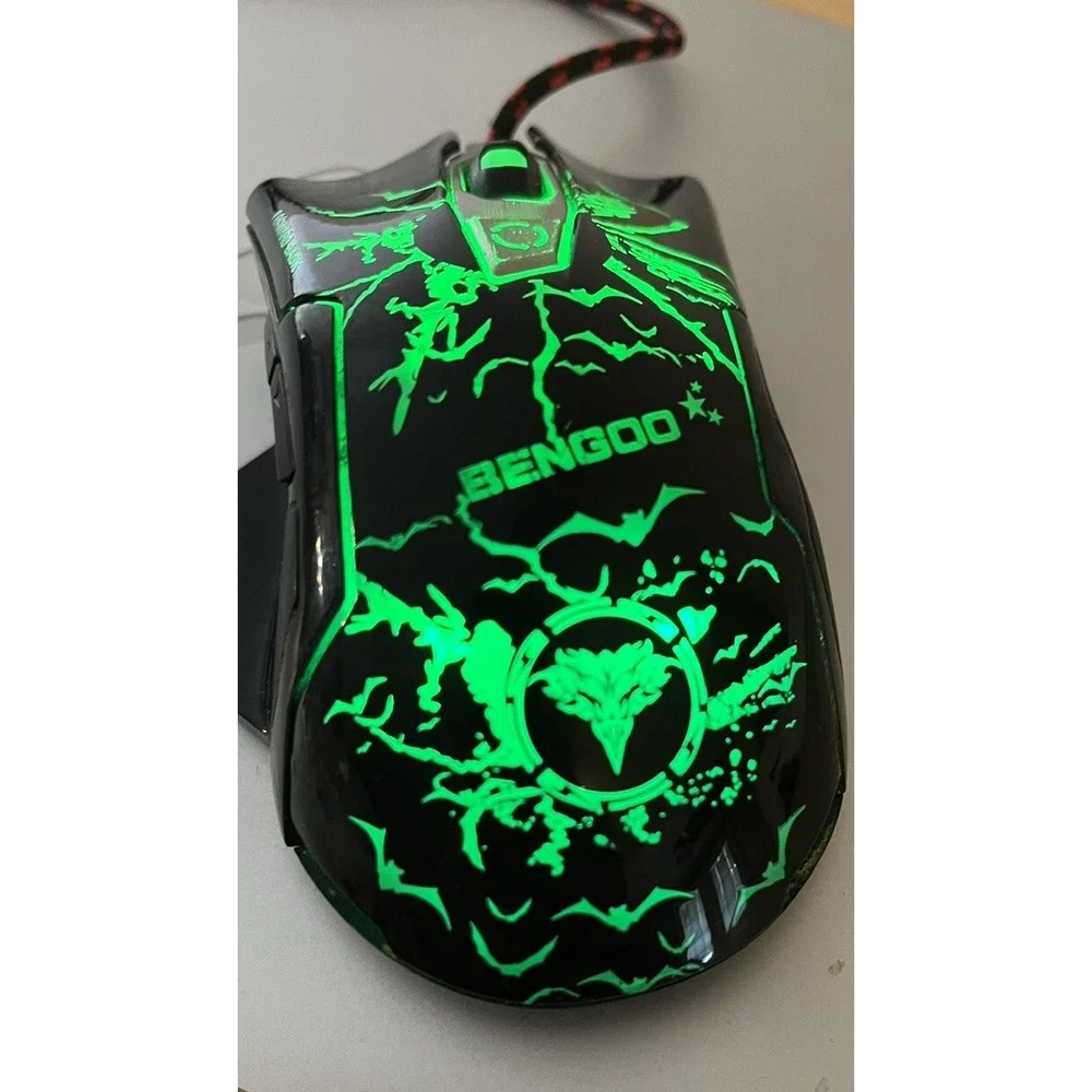 Bengoo Gaming Mouse Wired Advanced Game Chip Multicolor Light Ergonomic Design